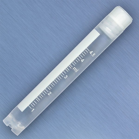 Globe Scientific CryoClear Vials, 5.0mL, STERILE, Internal Threads, Attached Screwcap, 50PK 3008-50